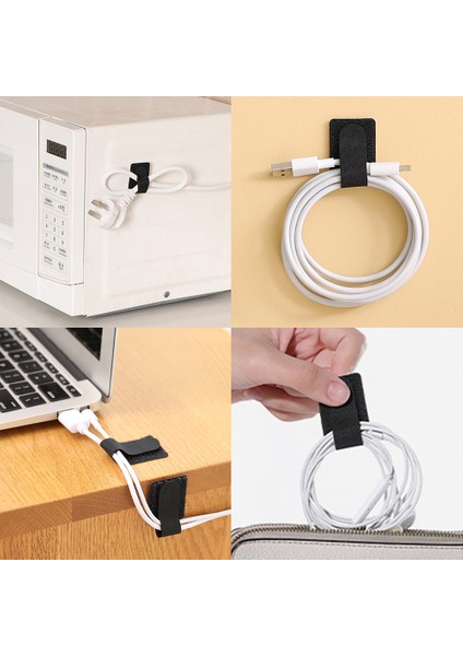 1/10/20 Adet Naylon Kablo Bağları Yeniden Kullanılabilir Yapışkan Yapışkanlı Askı Organizatör USB Pc Tv Kablosu Tel Fiş Yönetimi Kemer Işaretleyici Askıları (Yurt Dışından)