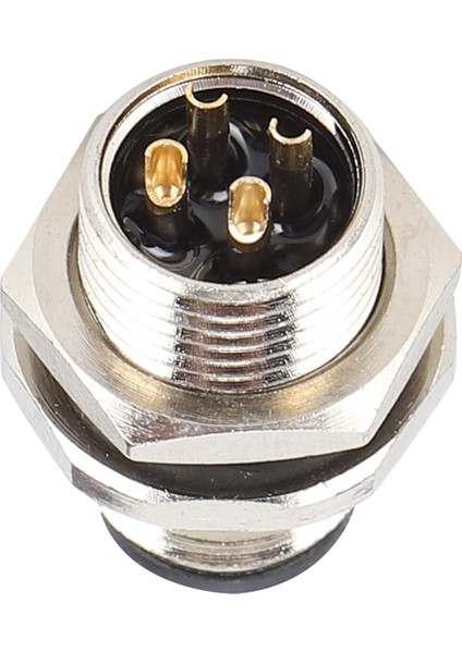 Pirinç Panel Montajlı Soket Konnektörü M12 IP67 4pin Fiş AC/DC250V 4A (Yurt Dışından)