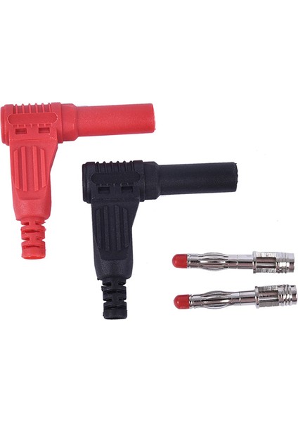 Çift 4mm Erkek Dik Açı Yalıtım Teli Lehim Tipi Dıy Muz Fiş Konnektörü (Yurt Dışından) fiyatları