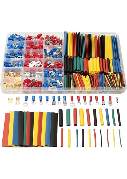 678 Adet Elektrik Teli Terminal Seti, 350 Adet Sıkma Terminal Konnektörleri + 328 Adet 2:1 Shk Boru Orted Yalıtım Shkable Kılıf Boru Seti (Yurt Dışından) fiyatları