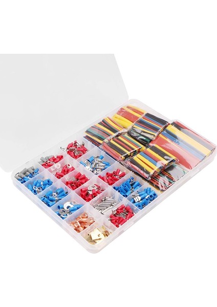 678 Adet Elektrik Teli Terminal Seti, 350 Adet Sıkma Terminal Konnektörleri + 328 Adet 2:1 Shk Boru Orted Yalıtım Shkable Kılıf Boru Seti (Yurt Dışından) modelleri