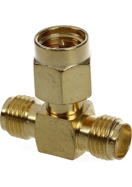Sma Erkek - Iki Sma Dişi Üçlü T Rf Adaptör Konnektörü 3 Yollu Ayırıcı Yeni (Yurt Dışından)
