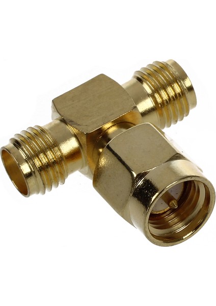 Sma Erkek - Iki Sma Dişi Üçlü T Rf Adaptör Konnektörü 3 Yollu Ayırıcı Yeni (Yurt Dışından)