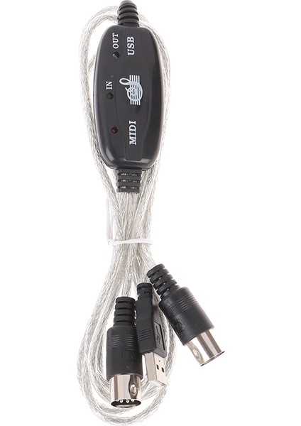 USB In-Out Mıdı Arabirim Kablosu Dönüştürücü - Pc Müzik Klavye Adaptör Kablosu (Yurt Dışından)
