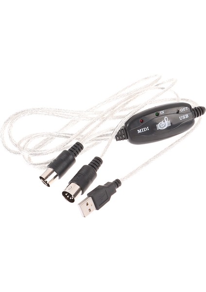 USB In-Out Mıdı Arabirim Kablosu Dönüştürücü - Pc Müzik Klavye Adaptör Kablosu (Yurt Dışından)