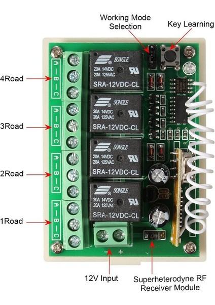 12 V 4ch Kanal 433 Mhz Kablosuz Uzaktan Kumanda Anahtarı Entegre Devre 2 Verici Dıy Parçaları Değiştirin Alet Setleri (Yurt Dışından) modelleri