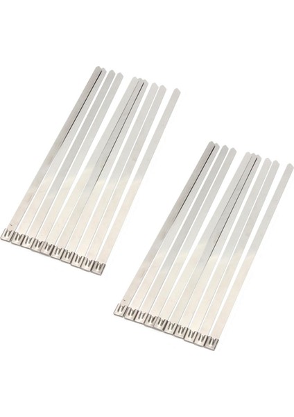 20 Adet 0.39 Inç x 15.75 Inç Paslanmaz Çelik Metal Kablo Zip Kravat Sarma Egzoz Askıları (Yurt Dışından)