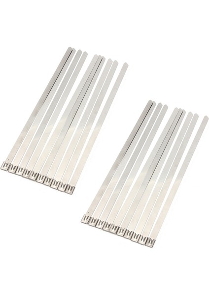 20 Adet 0.39 Inç x 15.75 Inç Paslanmaz Çelik Metal Kablo Zip Kravat Sarma Egzoz Askıları (Yurt Dışından)