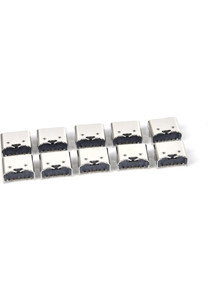 10 Adet Usb3.1 Tip C 6pin Soketli Konnektör Tasarımı Dıy Yüksek Akım Şarj (Yurt Dışından)