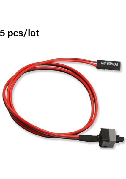 Adet 50 cm 2 Pin Sw Pc Güç Kablosu Açma/kapama Düğmesi Bilgisayar Kasası Anahtarı Tel (Yurt Dışından) modelleri