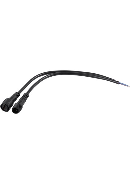 Erkek Dişi Fiş 2 Pin LED Su Geçirmez Konnektör Kablosu Siyah (Yurt Dışından)