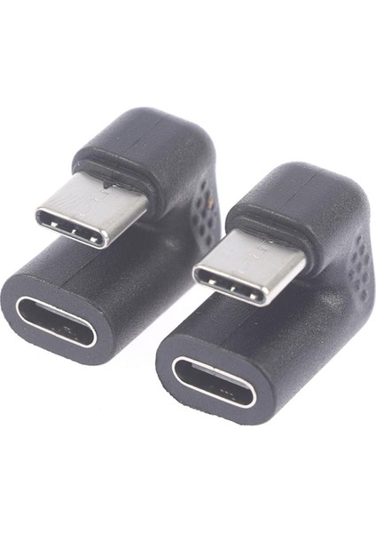 180 Derece Sağ Açı USB 3.1 Tip C Erkek - Dişi Usb-C Dönüştürücü Adaptör (Yurt Dışından)