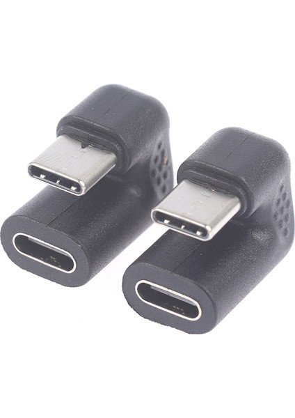 180 Derece Sağ Açı USB 3.1 Tip C Erkek - Dişi Usb-C Dönüştürücü Adaptör (Yurt Dışından)