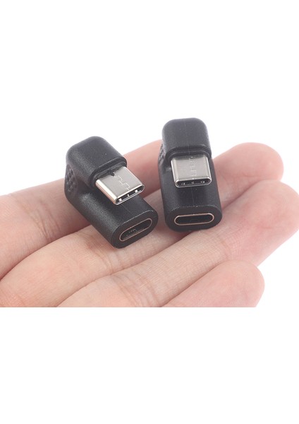 180 Derece Sağ Açı USB 3.1 Tip C Erkek - Dişi Usb-C Dönüştürücü Adaptör (Yurt Dışından)