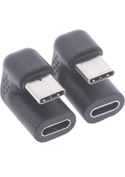 180 Derece Sağ Açı USB 3.1 Tip C Erkek - Dişi Usb-C Dönüştürücü Adaptör (Yurt Dışından)