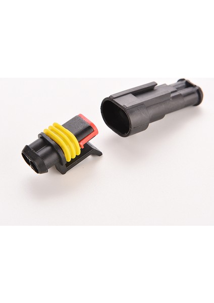 Kit 2 Pin Yollu Mühürlü Su Geçirmez Elektrik Kablosu Konektörü Fiş Araba Oto Seti (Yurt Dışından)