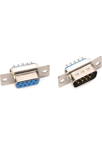 10 Pairs Db9 Erkek ve Dişi RS232 9 Pin Tel Lehim Seri Port Fiş Konnektörleri (Yurt Dışından)