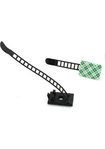 20 Adet Siyah Yapışkan Ayarlanabilir Tel Bağları Kablo Klipsleri Kelepçe Plastik Kendinden Yapışkanlı Kablo Bağları Sabit Tutucu Klipler (Yurt Dışından)