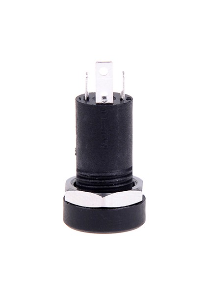 Adet 3.5mm Ses Jak Soketi 3 Kutuplu Siyah Stereo Lehim Paneli Montajlı Somunlar (Yurt Dışından)