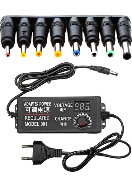 Nanlıy- 8 Takım Evrensel Jack Dc Fiş Dönüştürücü ve 1x 9-24V 3A 72W Ac/dc Adaptör Anahtarlama Kaynağı Düzenlenmiş Ab Tak (Yurt Dışından)
