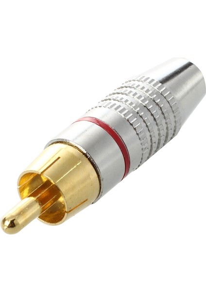 10 Adet Altın Sesi Erkek Rca Fiş Ses Konektörü Metal Yay Adaptörü ve 10 Adet Adaptör Ses Koaksiyel Kablo Konektörü Rca Fiş Dikişsiz (Yurt Dışından)