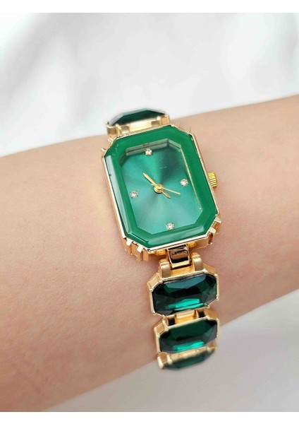 Swarovski Taşlı Kadın Kol Saati Taşlı Saat Eşe Sevgiliye Hediye
