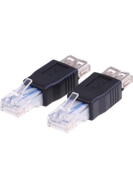Adet Ethernet RJ45 Erkek USB Dişi Konnektör Dönüştürücü Adaptör (Yurt Dışından)