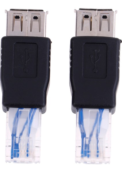 Adet Ethernet RJ45 Erkek USB Dişi Konnektör Dönüştürücü Adaptör (Yurt Dışından)