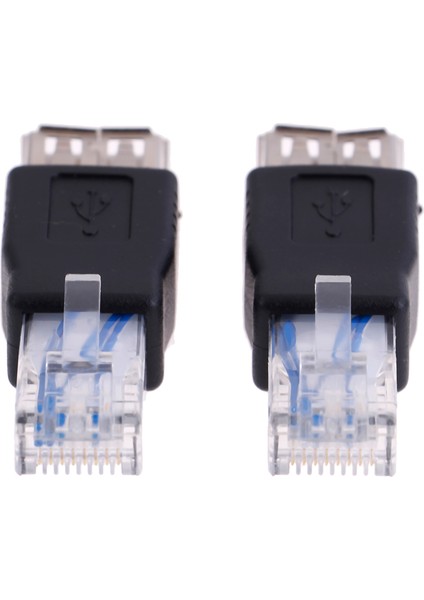 Adet Ethernet RJ45 Erkek USB Dişi Konnektör Dönüştürücü Adaptör (Yurt Dışından)