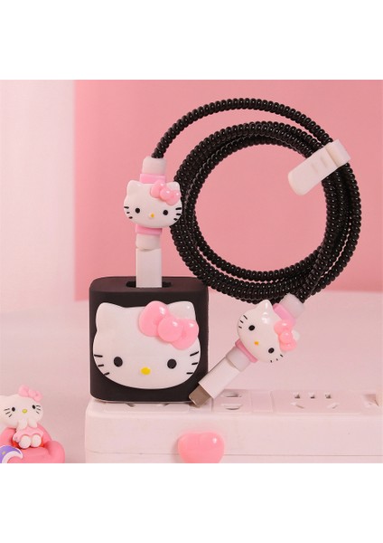 Hello Kitty Veri Kablosu Koruyucu Kılıf Tpu Karikatür Sevimli Veri Kablosu Koruyucu Kapak Şarj Kafası Veri Kablosu Koruyucu Kapak Apple 14/13 Kabuk Koruyucu (Yurt Dışından) modelleri