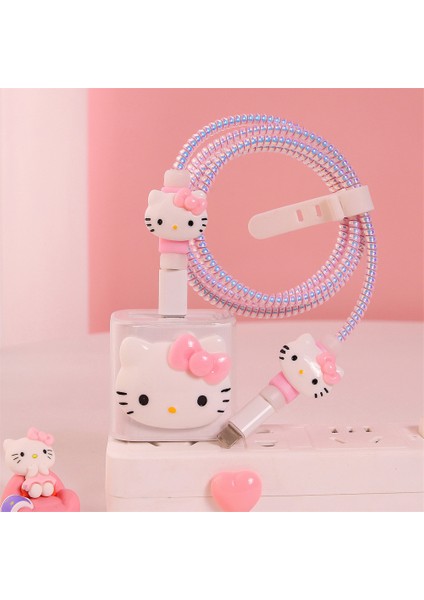 Hello Kitty Veri Kablosu Koruyucu Kılıf Tpu Karikatür Sevimli Veri Kablosu Koruyucu Kapak Şarj Kafası Veri Kablosu Koruyucu Kapak Apple 14/13 Kabuk Koruyucu (Yurt Dışından) fırsatları