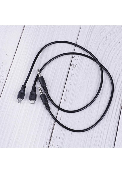 Adet 3.5mm Stereo Erkek Mikro USB Erkek Araba Aux Çıkışı Kablosu Android Samsung Için (Yurt Dışından)