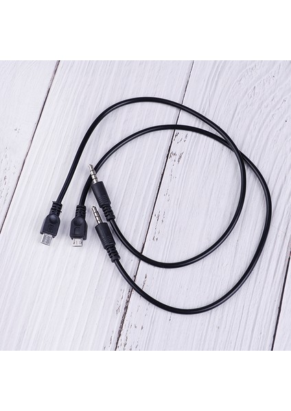Adet 3.5mm Stereo Erkek Mikro USB Erkek Araba Aux Çıkışı Kablosu Android Samsung Için (Yurt Dışından)