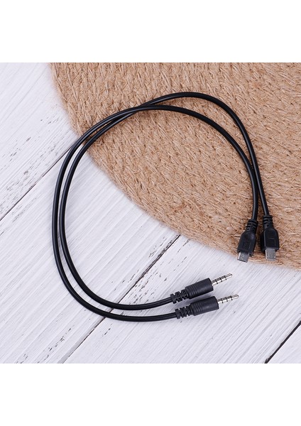 Adet 3.5mm Stereo Erkek Mikro USB Erkek Araba Aux Çıkışı Kablosu Android Samsung Için (Yurt Dışından)