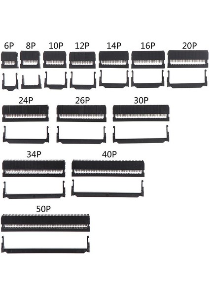 【ayak Koltuk】 10 Adet 6/8/10/12/14-50PIN Idc Soket Fiş Şerit Kablo Konektörü 2.54MM Pitch (Yurt Dışından)