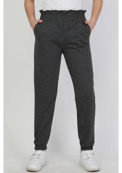 Bel Paça Lastikli Unisex Çocuk Düz Renk Eşofman Altı 0012-0011