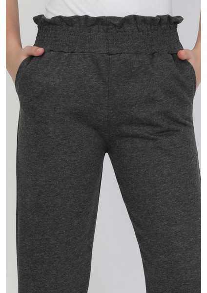 Bel Paça Lastikli Unisex Çocuk Düz Renk Eşofman Altı 0012-0011