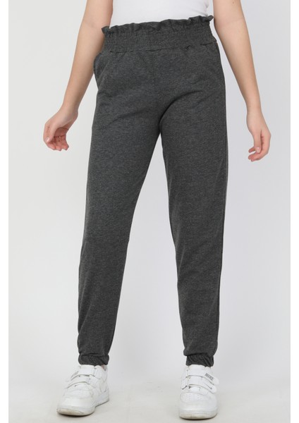 Bel Paça Lastikli Unisex Çocuk Düz Renk Eşofman Altı 0012-0011