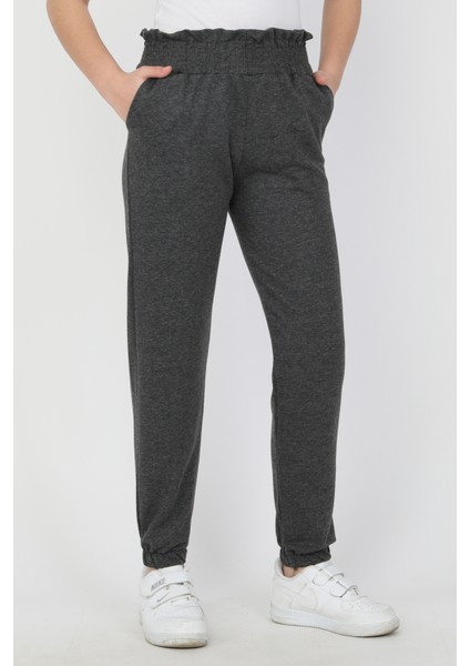 Bel Paça Lastikli Unisex Çocuk Düz Renk Eşofman Altı 0012-0011