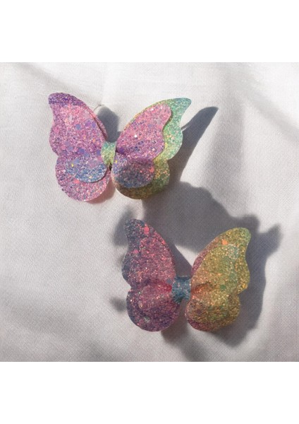 Işıltılı Kelebek Detaylı Pens Toka