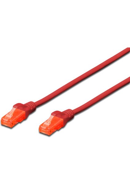 DK-1617-020/R 2 mt Cat6 AWG26/7 U/utp Lszh Kırmızı Patch Cord Kablo