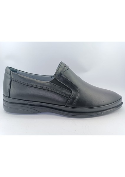 Siyah Deri Ortopedik Erkek Ayakkabı indirimleri