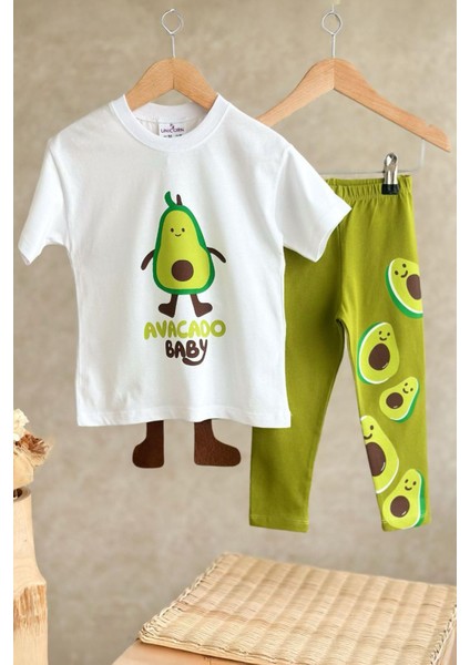 Avakodo Baby Kız Çocuk Pamuklu Taytlı takım - Yeşil