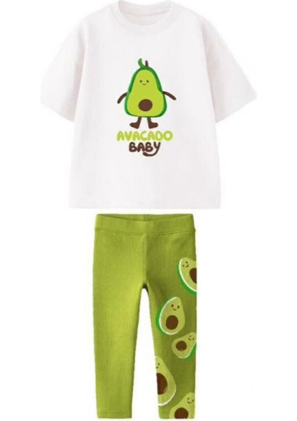 Avakodo Baby Kız Çocuk Pamuklu Taytlı takım - Yeşil fırsatları