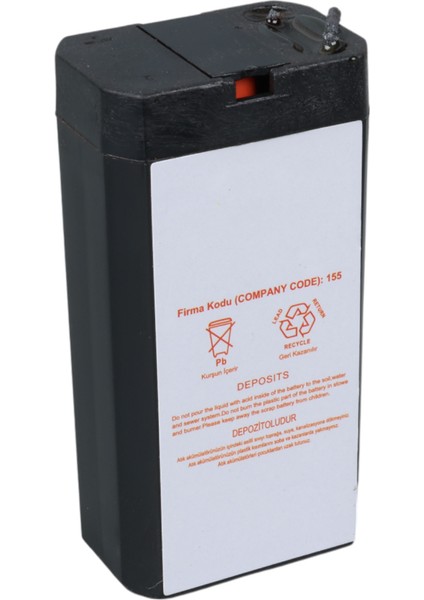 Yh-40.7 4 Volt 0.7 Amper Akü 34X22X64 mm Yeni Tarihli Taze Akü