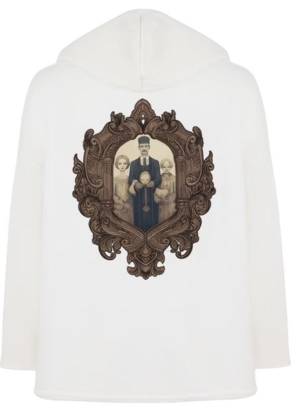 Gothic Beyaz Unisex Hoodie
