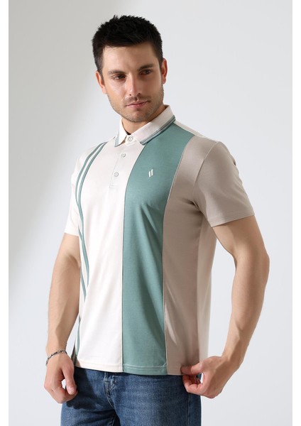 Erkek Çizgili Şerit Detaylı Pamuklu Polo Yaka T-Shirt modelleri