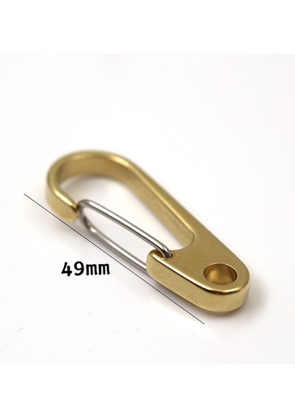 1 Adet Tarzı 49MM Metal D Şekilli Küçük Anahtarlık Karabina Çelik Karabina Klipsi Snap Kanca (Yurt Dışından)