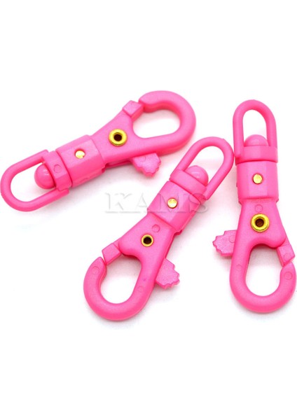 No.48 Stili Pembe Renkli Plastik Döner Kanca, Örgü Paraşüt Kordon Askı Için (Yurt Dışından)