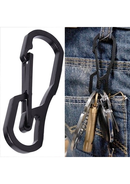 Gümüş Paslanmaz Çelik Karabiner Anahtarlık Kanca Toka Anahtarlık Açık Hiking Için (Yurt Dışından) modelleri
